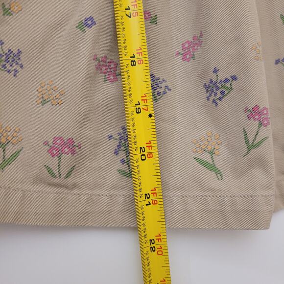 Carter’s Girls 4T Khaki Floral Embroidered Overall Jumper Dress 100% Cotton - Picture 11 of 13